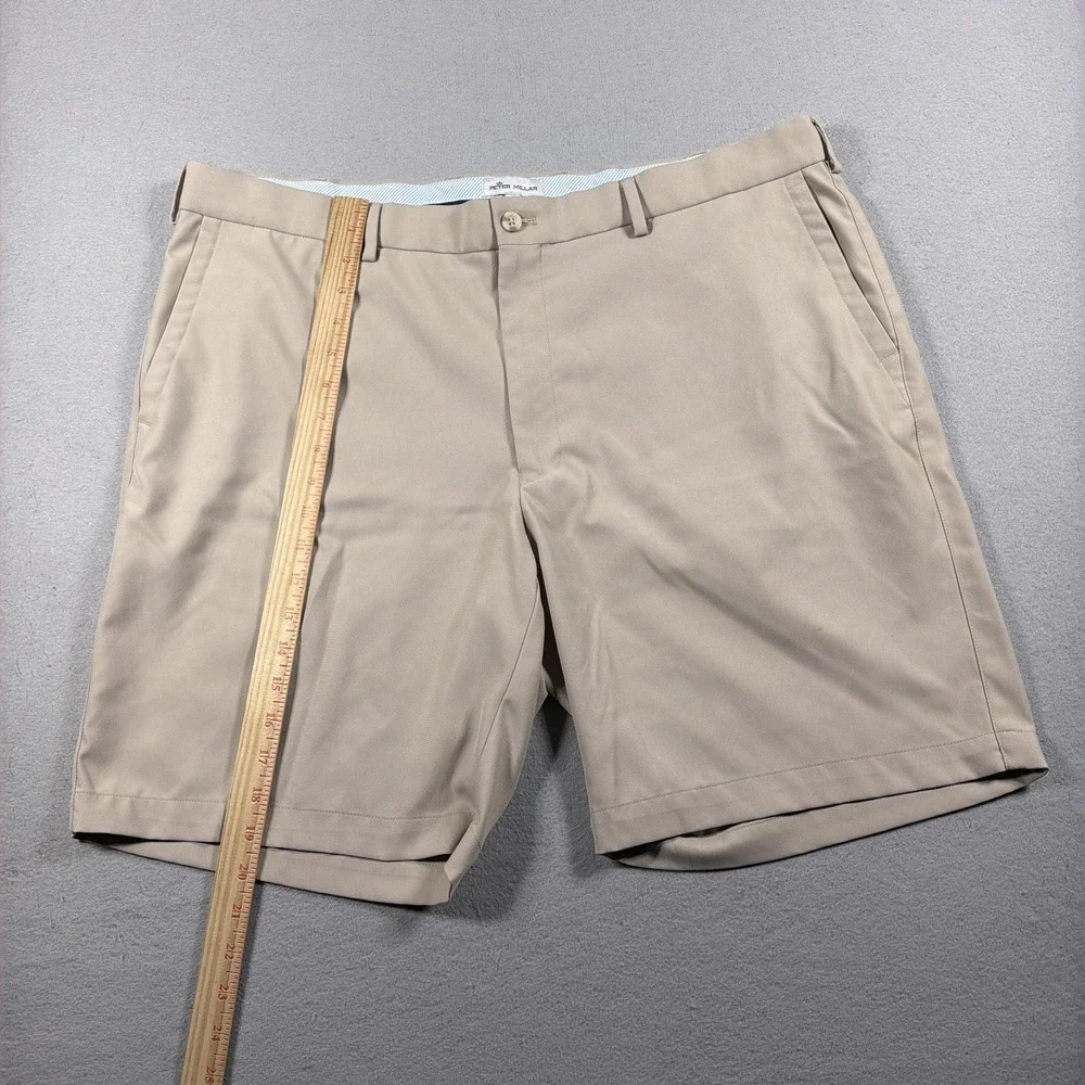 Peter Millar Shorts Mens 40 Beige Chino Golf‎ Performance Casual Stretch Summer